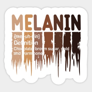 Melanin Definition, Black History, Black lives Matter Sticker